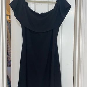 Charles Henry black off the shoulder dress